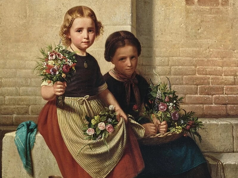 1811-Karl Friedrich Adolf Boser - I piccoli venditori di fiori